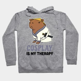 Cosplay is my therapy Capybara Samurai Hoodie